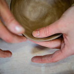 Rebecca Brown working in her studio 2019